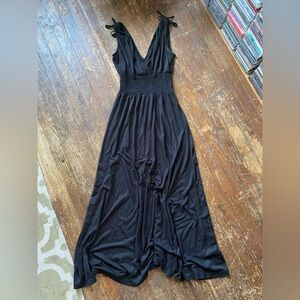 Love69 Long Black Stretchy Summer Dress Size SM
